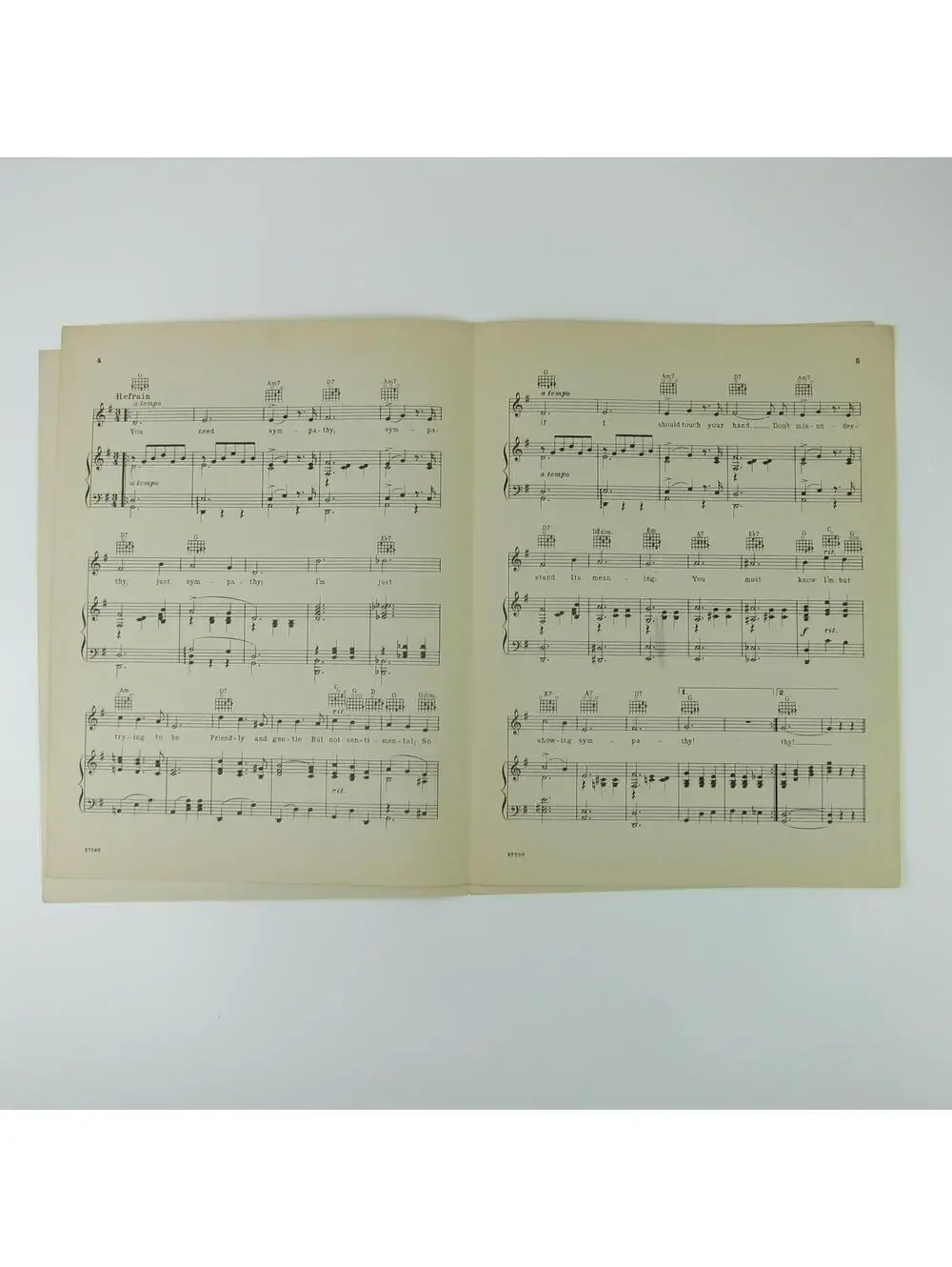 Sheet Music Sympathy The Firefly Jeanette Macdonald Allan Jones Vintage 1937